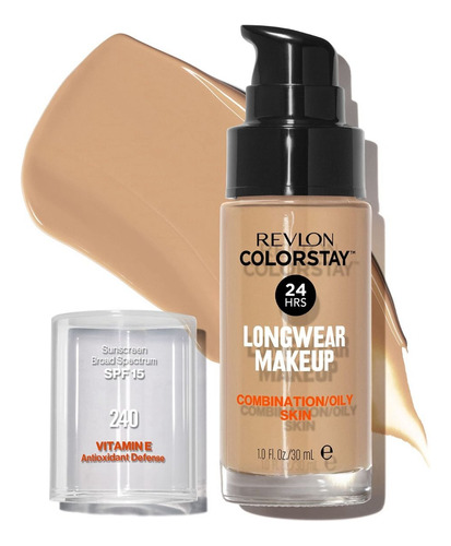 Revlon Colorstay Base De Maquillaje Spf 15 Vitamina E 24 Hrs