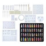 Kit De Moldes De Resina Y Pegamento De Cristal For Joyería,