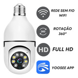 Kit 2 Câmera Segurança Ip Wifi Lâmpada Giratória Cor Camera Lâmpada Wifi 360