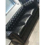 Sillón Sofá Chester Cuero Vacuno Real Estilo Quebrado 3c