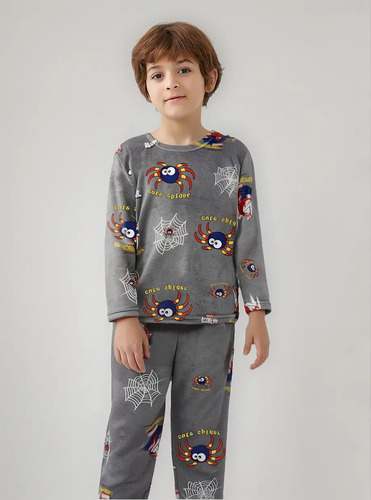 Conjunto Pijama Para Niños Dibujos Animados Invierno Polar
