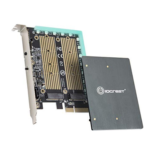 Tarjeta Adaptadora Dual M.2 Sata Y Pcie Nvme Ssd Pcie X...