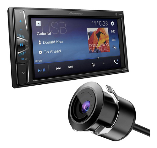 Estereo Pantalla Pioneer Mvh 215 Tactil Doble Din + Camara