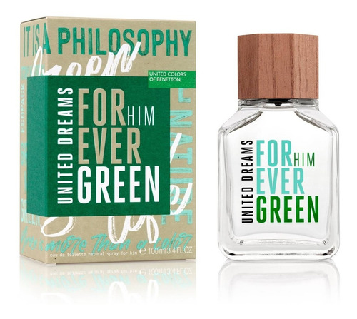 Benetton U.d. Forever Green Him Edt 100ml - Perfume Hombre