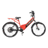 Bicicleta Elétrica Confort Full 800w 48v 15ah Cor Cereja