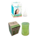 Copa Menstrual Maggacup Silicona + Vaso Esterilizador Color Color Copita 2 Y Vaso Verde
