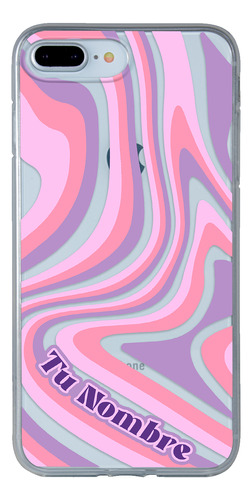 Funda Para iPhone Para Mujer Curvas Lila Con Tu Nombre