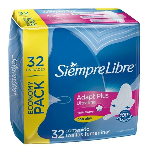 Toallas Femeninas Siempre Libre® Adapt Plus Ultrafina Alas