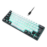 Ctbtbese Teclado Juegos Con Cable 60%, Mini Teclado Rgb, 61