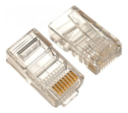 100 Conectores Rj-45 Para Cable De Red Cat 5e