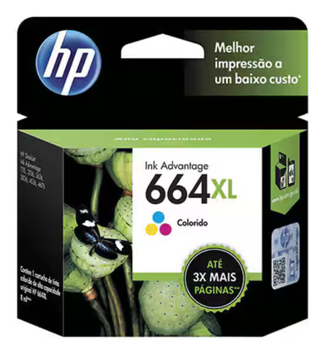 Cartucho De Tinta Colorido 664xl Hp Deskjet - Cx 1un