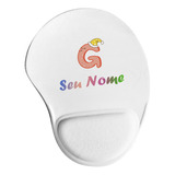 Mouse Pad Ergonômico Infantil Personalizado Nome Alfabeto 06