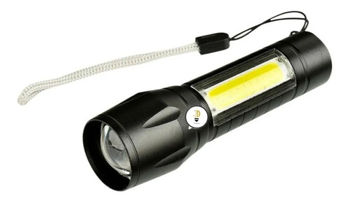 Mini Linterna Led Recargable Usb Zoom Largo Alcance Aluminio