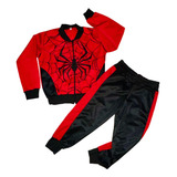 Conjunto Masculino Homem Aranha Infantil Casaco + Calça Top