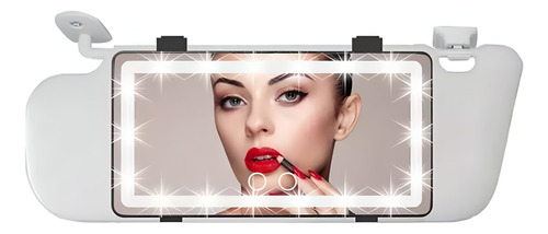 Espejo Visera Maquillaje Para Carro 3 Modos Luces Led Usb