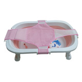 Bañera Plegable Bebesitos Con Soporte Accesorio Color Rosa