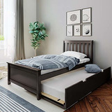 Cama Doble Max & Lily De Madera Maciza Con Cama Nido, Color 