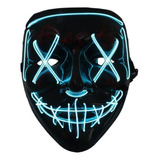 Máscara Luz Led La Purg Halloween Muerte Calavera Con 4modos