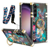 Funda Para Samsung Galaxy S23 Diseño Floral Con Soporte