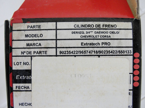 Cilindro De Freno Chevrolet Corsa/aveo/daewoo Cielo/tacuma Foto 3