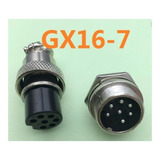 Gx16-7 Juego Conector Circular 7 Pin 16mm M+h Chasis Itytarg