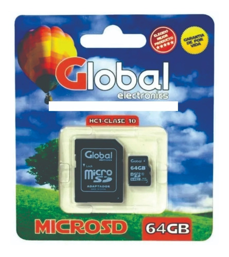 Tarjeta Sd 64gb Adaptador Clase 10 Memoria Microsd V.devoto 