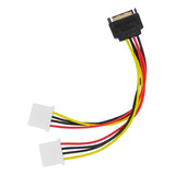 Cable Sata Power Macho Molex Hembra Doble Adaptador Dual 