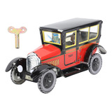 Wind Up Toy Taxicab Red Color Stylish Vintage Wind Up