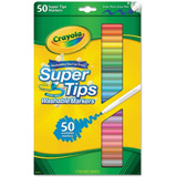 Marcadores Crayola Super Tips Lavables 50 Piezas