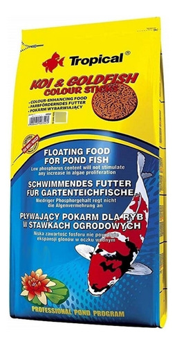 Alimento Para Peces Carpas Tropical Koi & Goldfish Color Sticks Flote 800g