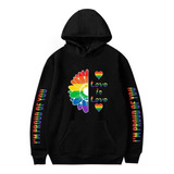 Blusa Moletom Lgbt Flor Girassol Love Is Love