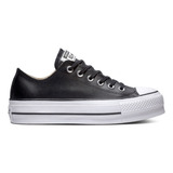 Tênis All Star Feminino Plataforma Couro Preto Pu Original