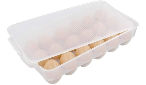 Huevera Organizador 18 Huevos Grandes Heladera Cocina Tapa