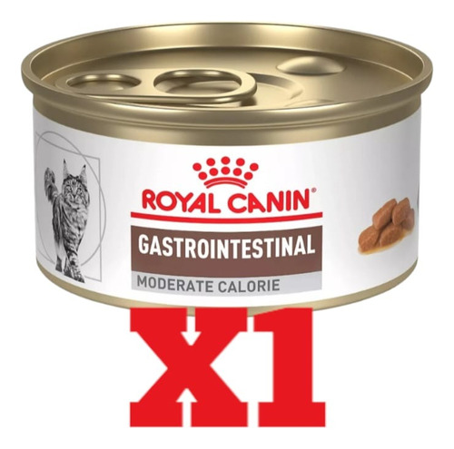 01 Lata Royal Gastrointestinal Moderate Calorie Gato 85g