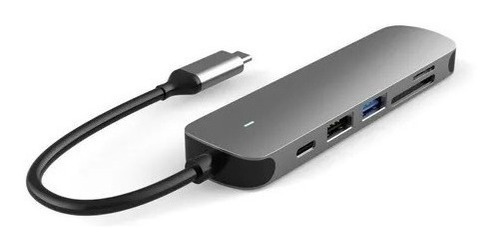 Hub Adaptador Usb Tipo C 6 Em 1 Com Hdmi 4k Macbook Pro/air