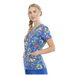 Top Uniforme Clínico Estampado Cherokee Tooniforms Lhlm