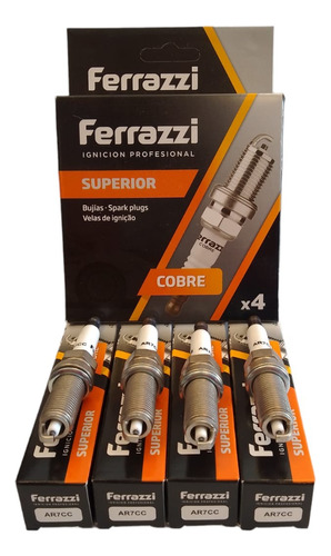 4 Bujias Ferrazzi Superior Ar7cc Nissan March 1.6 16v