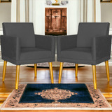 Kit Cadeira Poltrona Decorativa Confortável De Consultório