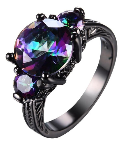 Anillos De Compromiso Negros Para Mujer, Anillos Goticos De