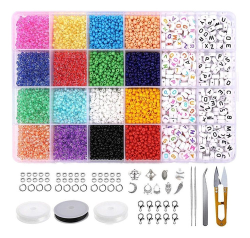 7226pcs Glass Beads, Small Beads, Assorted Kit,