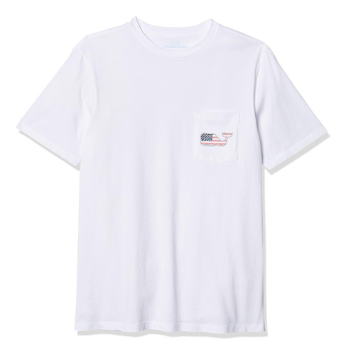 Vineyard Vines Playera Americana De Manga Corta Con Bolsill