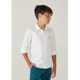 Camisa Social Infantil Hering Menino Branco Com Botões 10560
