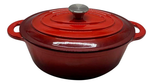 Olla De Hierro Fundido Ovalada Esmaltado 30 Cm Cocina