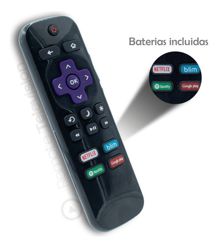 Control Pantalla Smart Tv Hisense H4f 50r6e Netflix Blim