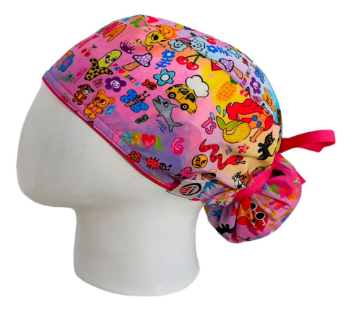 Gorro Quirúrgico Karol Rosa Antifluido + Lanyard 