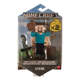 Steve Construye Un Bloque Minecraft Figura 8cms Mattel 2020 