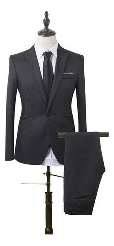 Blazer Boda Fiesta Slim-fit 2 Piezas Para Hombre A .