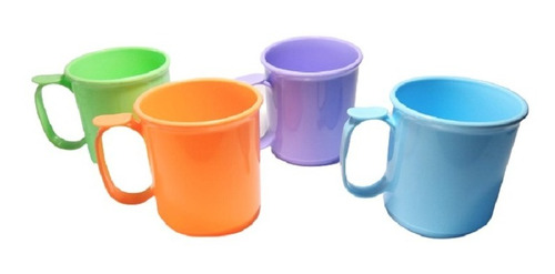 Taza Jarro Mug Plastico Varios Colores X 30 Unidades