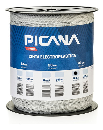 Cinta Electroplastica De 100 Metros X 40 Mm Para Equinos