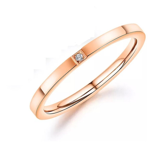 Anillo De Compromiso Para Mujer Laminado En Oro Y Plata